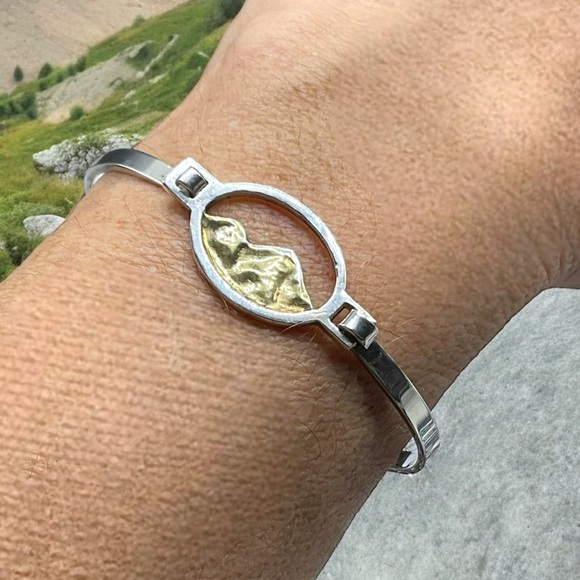 🌺Artisan Sterling/Gold Mountain Bracelet - Picture 9 of 9